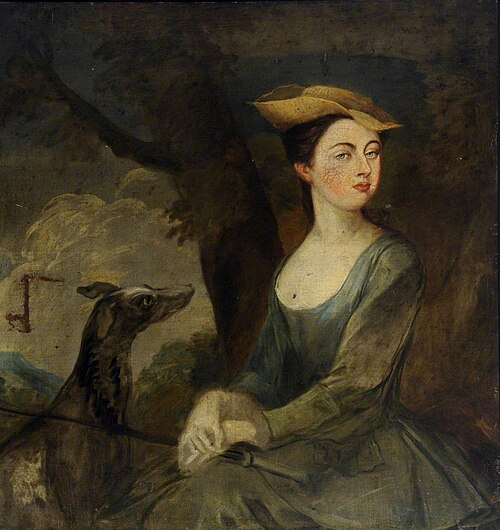 An Unknown Lady with a Whippet, 1749, 