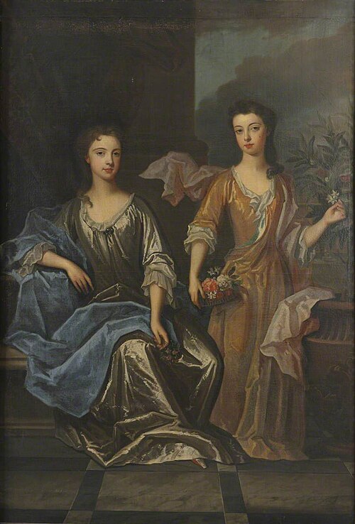Two Girls, possibly Lady Rachel Cavendish, later Lady Morgan and Lady Elizabeth Cavendish, later Lad, 1700, 
