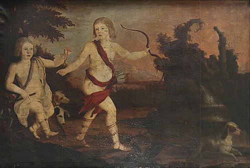 Two Boys as Naked Putti Hunting, 1649, 