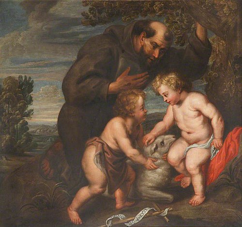 Saint Francis contemplating Christ and the Infant John the Baptist, 1749, 