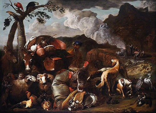 The Animals leaving the Ark with the Sacifice of Noah in the distance, 1649, 