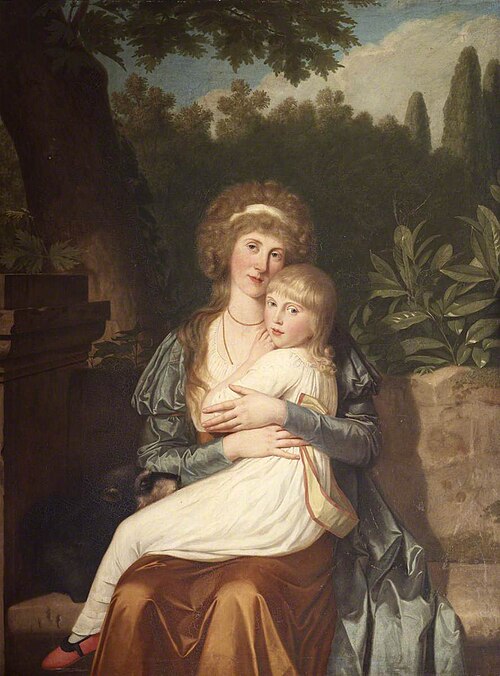 Elizabeth Drummond, Lady Hervey (d.1818) and her Daughter Elizabeth Catherine Caroline Hervey later,, 1787, 