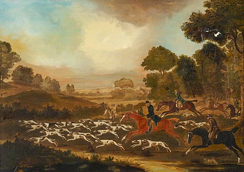 Huntsmen and Hounds in Full Chase, 1849, 