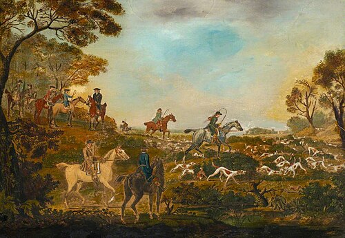 Huntsmen and Hounds with Captured Fox, 1849, 
