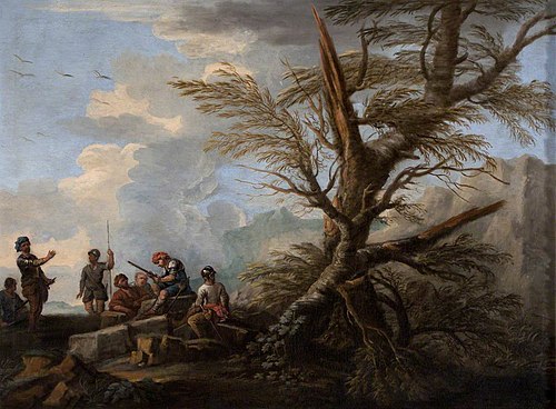 Landscape with Soldiers under Trees, 1649, 