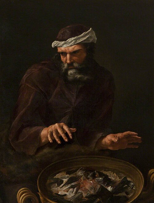 Winter: a Bearded Man warming his Hands, 1640, 
