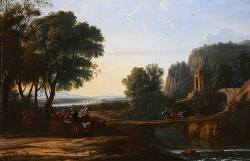 Classical Landscape with an Episode from the Life of Artaxerxes, 1634, 