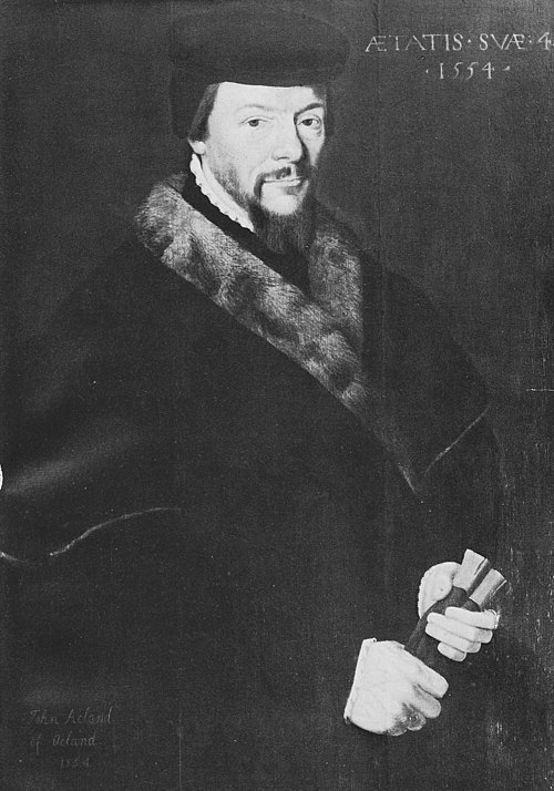 John Acland MP (1511/12 - 1553/4), aged 42, 1554, 