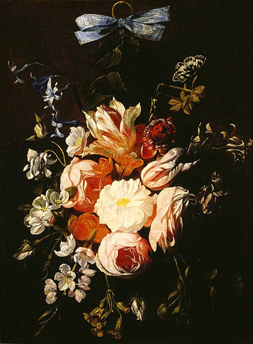 Flowers hanging by a Ribbon, 1650, 