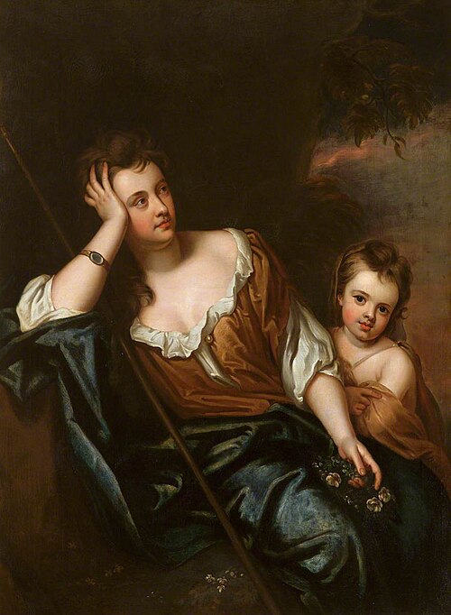 Mrs Voss (d. after 1716) with her daughter Catherine, later Mrs James Huckle (c.1690-1714), 1692, 