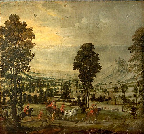 Landscape with Alexander and Diogenes, 1614, 