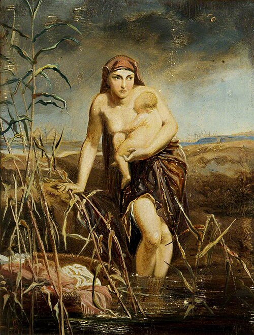 Moses with his Mother in the Bullrushes, 1849, 