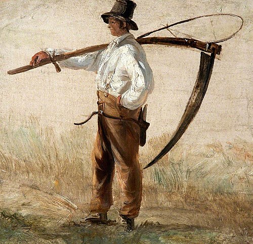 A Rustic holding a Scythe, 1814, 