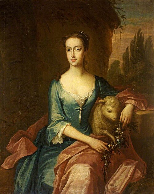 The Hon. Hariote Yelverton, holding a Lamb, 1725, 