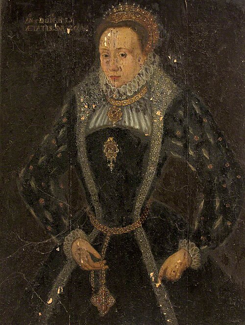 An Unknown Lady, aged 30, possibly Anne Paget (d.1608), wife of Sir Henry Sharington (d.1581), 1575, 