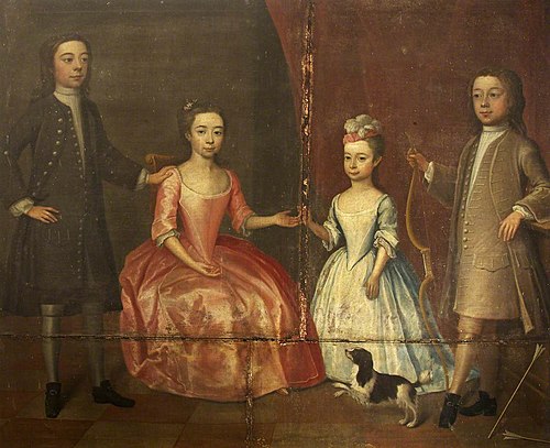 The Four Children of John Ivory Talbot: John (1717-1778); Thomas (1719-1758); Martha (1720-1790); an, 1730, 