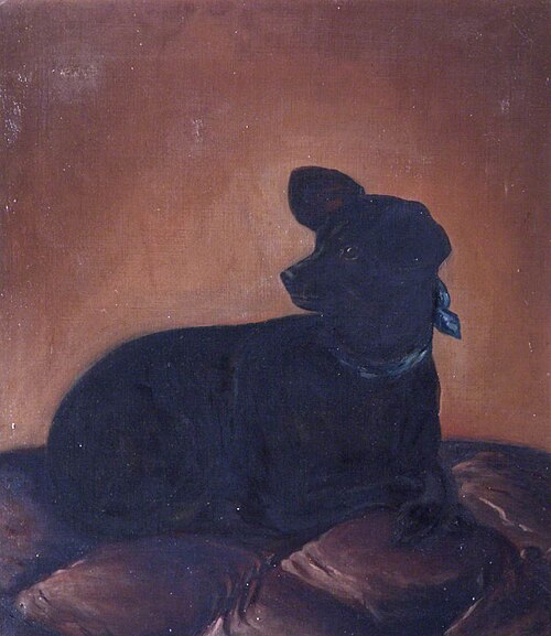 Study of a Black Dog, 1849, 