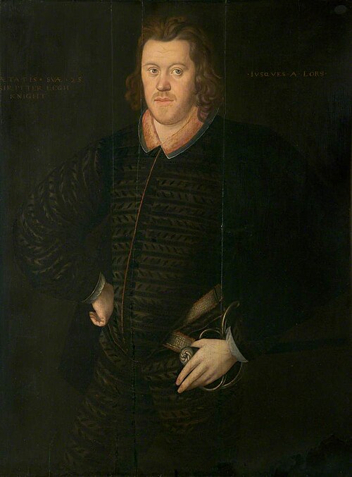 Sir Peter Legh IX (1563-1636), aged 28, 1591, 