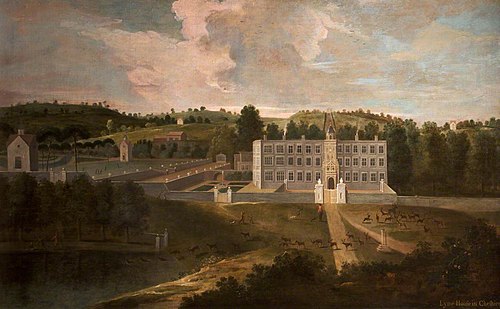 A View of Lyme Hall from the North, 1705, 