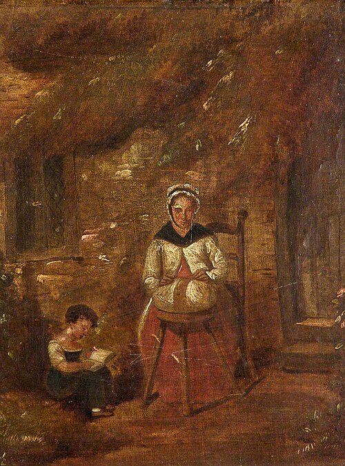 A  Lace-making Mother and Child, 1849, 