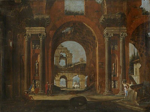 Classical Ruins, Horseman and Figures, 1784, 