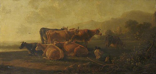 Cattle with Sleeping Cowherd, 1684, 