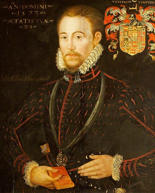 Sir Edward Hastings (1543/44-1603), aged 29, 1573, 
