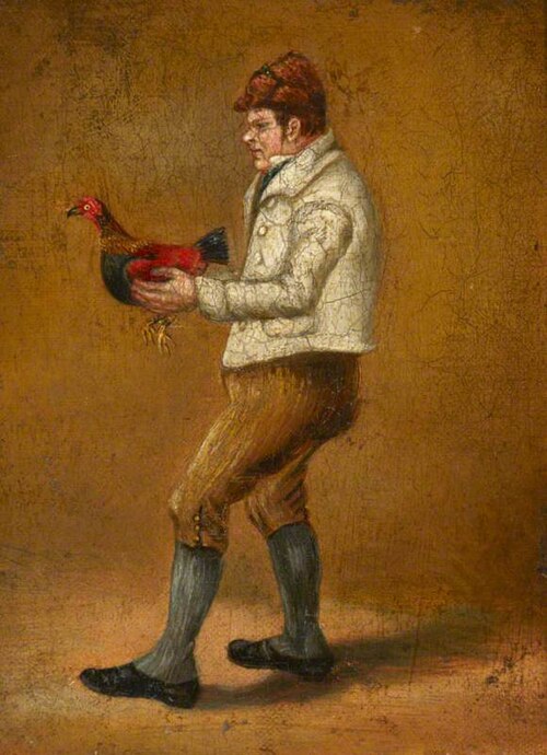 A Man Holding a Cockerel, 1784, 