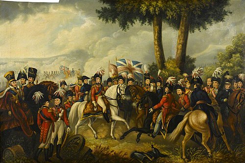 The Duke of Wellington with his Staff at Talavera, 1809, 1854, 