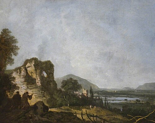 A Classical Landscape with Praying Monks, 1758, 