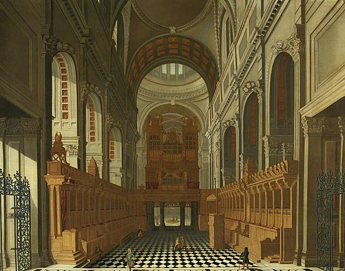 Interior of St Paul's Cathedral, 1749, 