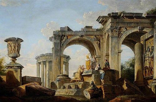 Capriccio of Classical Ruins with Figures, 1749, 