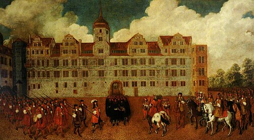 The Residenzschloss, Dresden: Facade, 1671, 