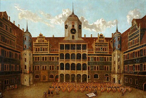 The Residenzschloss, Dresden : Courtyard, 1671, 