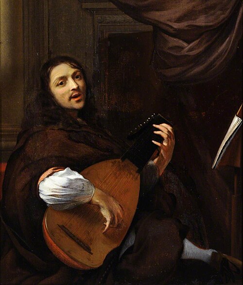 A Man playing a Lute, 1649, 