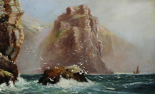 Cliffs with Stormy Sea, 1849, 