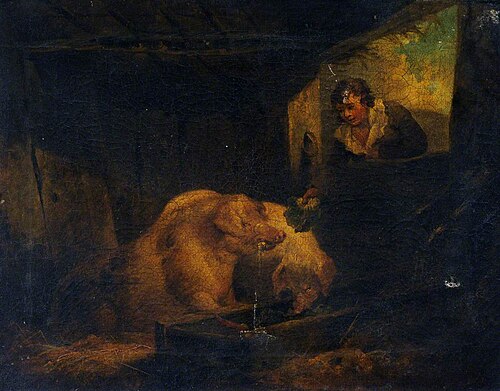 A Young Boy hanging over a Stable Door, 1849, 