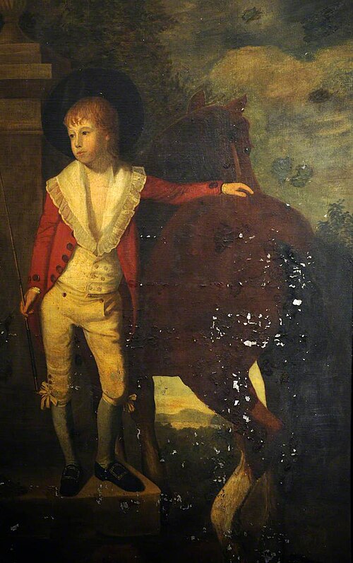 A Young Boy in a Red Coat with a Horse, 1849, 