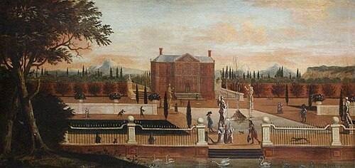 A View of a House and Formal Garden, 1684, 