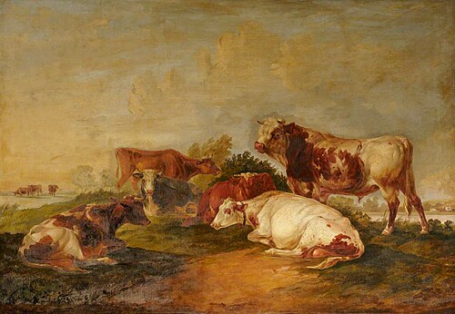 A Bull and Cows in a Landscape, 1856, 
