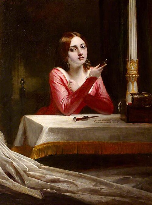 A Lady contemplating Suicide (Juliet from William Shakespeare's 'Romeo and Juliet'), 1861, 