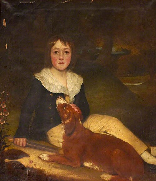 A Boy with a Spaniel (possibly Henry Wyndham [1790-1860]), 1849, 