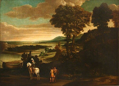 Landscape with Horseman and Warriors, 1611, 