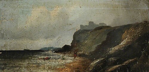Coastal Scene with Castle, 1849, 