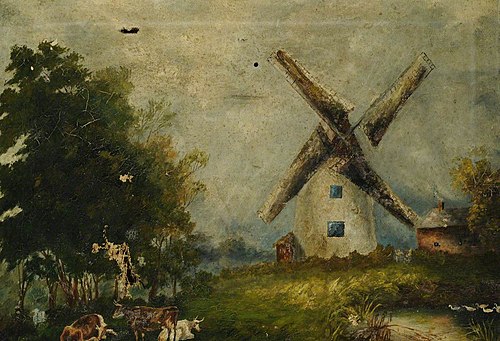 Landscape with Windmill and Cows, 1849, 