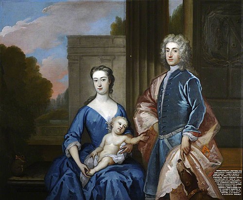 Thomas Hesketh, MP (1698-1735), his wife Martha St Amand, Mrs Thomas Hesketh (d.1782) and a Son, 1723, 