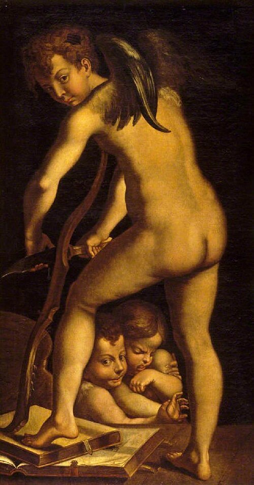 Cupid mending his Bow, 1649, 