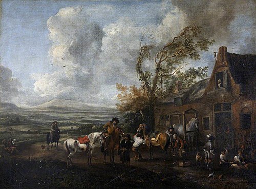 Travellers at a Blacksmith's Shop, 1699, 
