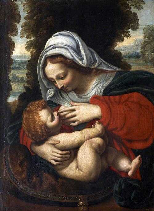 'La Vierge au coussin vert'  (Madonna with the Green Cushion) (after Solario), 1549, 