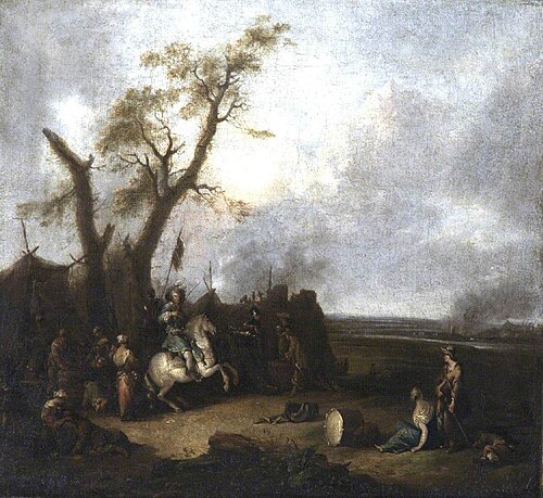 An Encampment with Artillery and Camp Followers, 1749, 